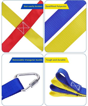 Rainbow Craft Climbing Cargo Net for Kids - Outdoor Ninja Warrior Obstacle Course Accessory for Swing Set, Treehouse, and Jungle Gym - Buy Online on GoSupps.com