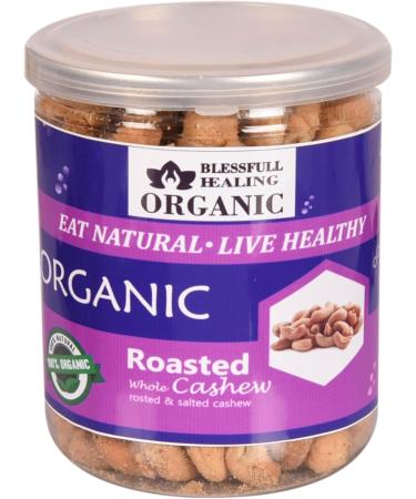 Blessfull Healing Organic Natural Vegan Roastad & Salted Roasted Whole Cashew Nuts Crunchy Kaju 300 Gram - Buy Online on GoSupps.com