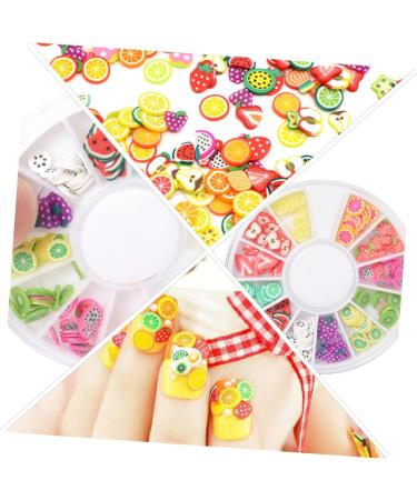 Housoutil 5pcs Fruit Clay Nail Art Fruit Slices Diy Nail Art Stickers Hair Parting Tool for Finger Polymer Slices Fruit Nail Decoration Fruit Slice Nail Sticker Boxed Disc - Buy Online on GoSupps.com