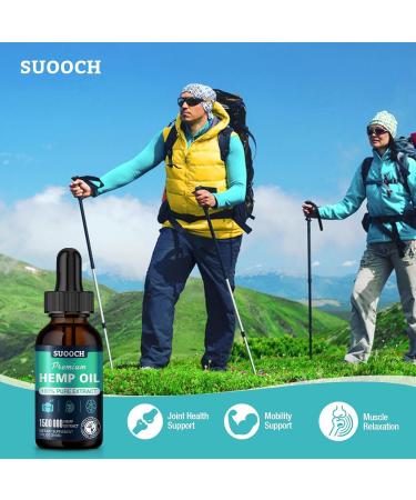 Hemp Oil Organic Premium(2 Pack)- Maximum Strength 100% Natural Drops Hemp Extract Tincture Supports Relaxation - Buy Online on GoSupps.com