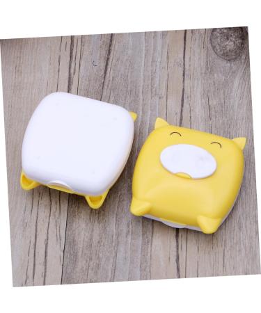 Gleavi 2 Piece Cartoon Case Container - Cute Mini Holder Storage for Glasses & Travel - Yellow - Buy Online on GoSupps.com