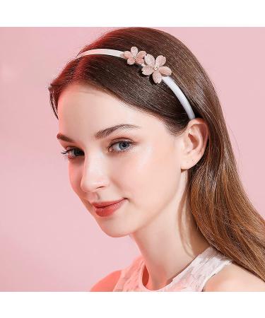 Zifengcer 20 PCS White Satin Covered Headbands for Girls & Women - DIY Craft Headbands for Christmas - Thin Plastic Headbands (White) - Buy Online on GoSupps.com