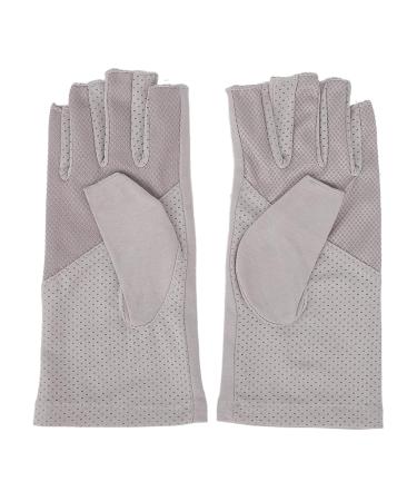 Anti UV Gloves for Gel Nail Lamp Manicure Gloves UV Protection Stretchy Breathable Fingerless Fiber Cotton Nail Lamp Gloves for Home Salon(Gray) - Buy Online on GoSupps.com