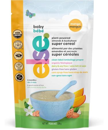 Else Baby Cereal Stage 2 - Almond & Buckwheat Cereal - Plant Based Cereal Baby Food for 6 Months+ - Balanced Made w/Real Whole Foods Clean Label Purity Certified (Mango 228g 3-Pack) - Buy Online on GoSupps.com