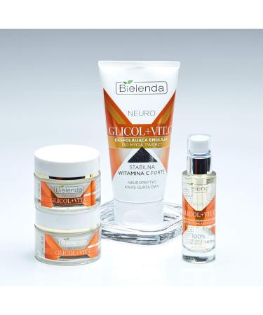 Bielenda Neuro Glicol - Moisturising Face Cream - Wrinkles Are Smoothed Out And Discolorations Reduced + Vit. C - Moisturizing Face Cream Day Spf 20 50 ml - Buy Online on GoSupps.com