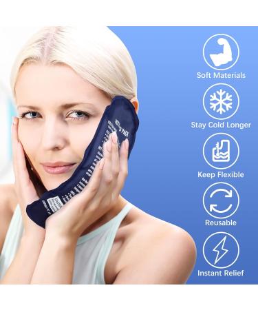 Reusable Gel Ice Pack for Injuries - Hot & Cold Compress Therapy for Pain Relief - Flexible Soft Gel Packs for Shoulder, Elbow, Back, Knee - Blue - Buy Online on GoSupps.com