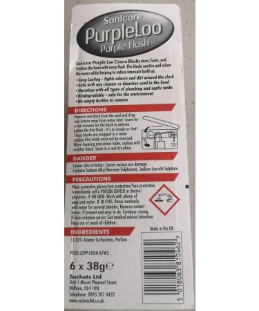 Sanicare Purple Toilet Cistern Blocks 12 Pack 38g Toilet Bowl Cleaner Long Lasting Fragrance Prevents Limescale Lasts 3 Weeks - Buy Online on GoSupps.com
