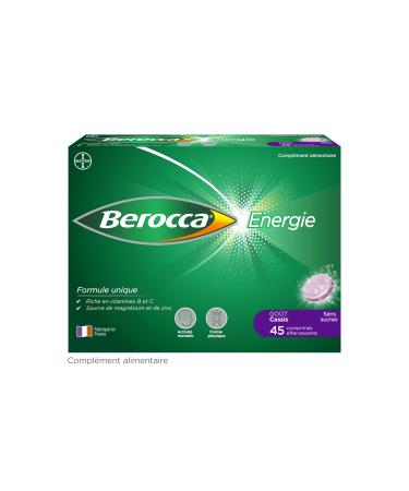 Berocca® Blackcurrant Energy - Multivitamins and Minerals - Vitamin C, B3, B5, B1, B12, Magnesium and Zinc - Dietary Supplement - Helps Reduce Fatigue - 45 Effervescent Tablets