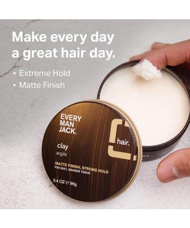 Every Man Jack Mens Hair Styling Clay - Medium Hold Matte Finish - 3.4oz - Buy Online on GoSupps.com