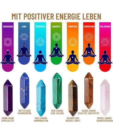 24-Piece Healing Crystals Set - Reiki Meditation Gemstone Chakra Stones | Amethyst Tiger Eye Obsidian Malachite - Perfect for Spiritual Decor & Esoteric Gifts - Buy Online on GoSupps.com