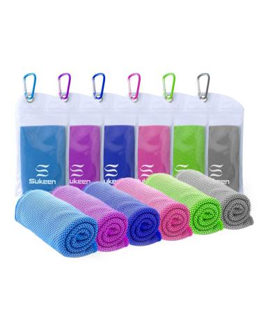 Sukeen Cooling Towel(40"x12") Sweat Towel Cold Towel for Neck&Head,Soft Breathable Chilly Towel for Yoga, Golf, Gym, Camping, Running, Workout & More Activities Blue/Purple/Dark Blue/Pink/Green/Grey - Buy Online on GoSupps.com