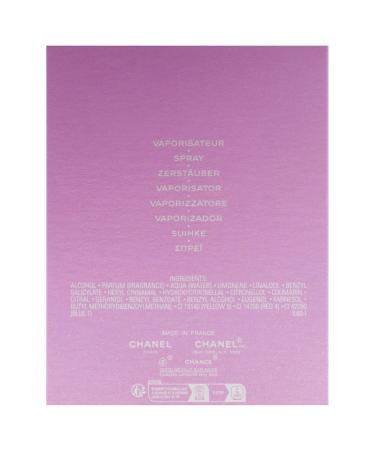 CHANEL Chance for Women Eau De Parfum Spray 3.4 Ounce 3.4 Fl Oz (Pack of 1) - Buy Online on GoSupps.com