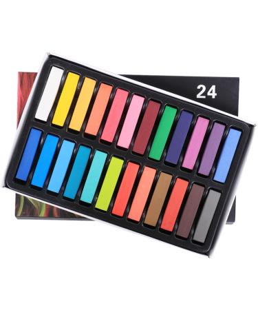 Hair Chalk 24 Colors Temporary Hair Dye Safe Hair Chalk for Kids Washable Temporary Hair Colour Pen Colorful Great Toy Temporary Hair Color for Halloween Carnival - Buy Online on GoSupps.com
