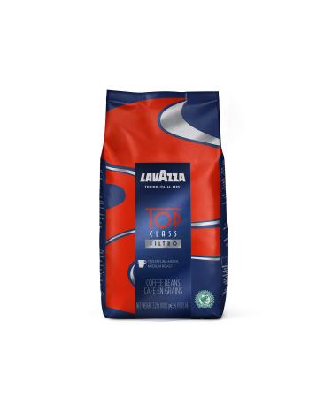 Lavazza Top Class Filtro Whole Bean Coffee Medium Roast 2.2LB Bag ,100% Natural Arabica, Authentic Italian, Blended and roasted in Italy, Milk chocolate and roasted hazelnut aromatic notes Top Class Filtro - 2.2 LB Coffee