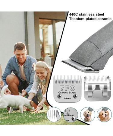 Cosyonall Dog Grooming Replacement Blade Compatible with Andis Clippers Carbon Steel Removable Ceramic Sharp Edge Also Compatible with Wahl/Oster Dog Clippers 3PCS/4FC+5FC+7FC - Buy Online on GoSupps.com