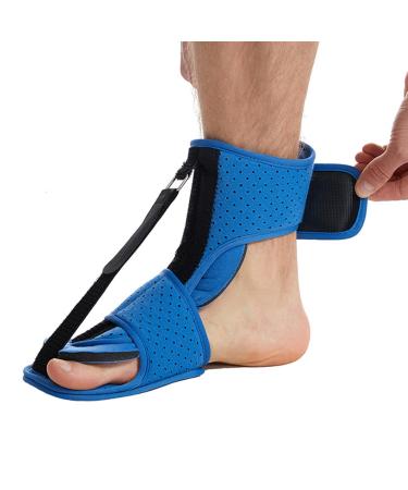 Night Splint - Foot Night Splint | Comfortable Foot Drop Splint For Secure | Adjustable Breathable Ankle Night Protectors Foot Drop Protection For Day & Night Use Night Splints Blue