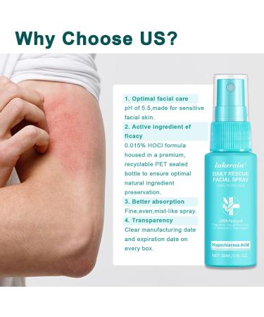  Getaria Hypochlorous Acid Daily Rescue Spray - 30ml Soothing Toner Moisturizing Mist for Sensitive Skin and All Skin Types - Buy Online on GoSupps.com
