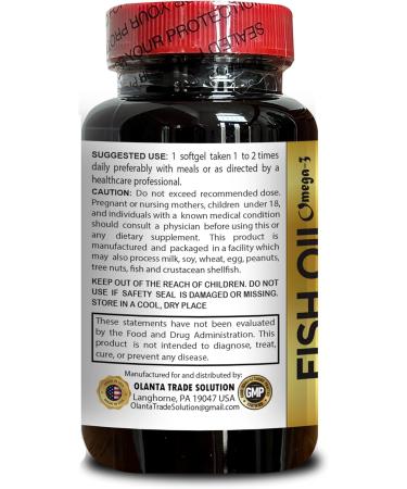 Fish Oil Omega 3 Supplements - EPA DHA Fish Oil Omega-3 Wild Alaskan Salmon Oil Omega 3 Fish Oil Supplements Advanced Omega Fish Oil Essential Fatty Acids - 1 Bottle 60 Capsules - Buy Online on GoSupps.com