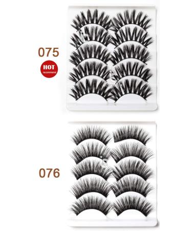 Buy Icycheer Mixed 3D Artificial Eyelashes | Full Strip Natural Long Thick Cross Wispy & Fluffy Doll Eyelashes for Cosplay | 60 Pairs Makeup - Buy Online on GoSupps.com