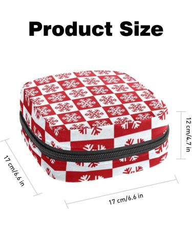 Red Christmas Snowflake Bandage Storage Bag for Menstrual Cups & Tampons | Portable Period Pocket for Women & Teens | Multicolor 1 Piece - Buy Online on GoSupps.com