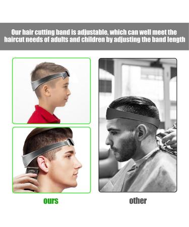 Haircut Bands Curved Silicone Hair Bands Washable Haircut Guide Band Adjustable Haircut Template Soft Comfortable Hair Trimming Guide Hair Cutting Tools for Home Haircuts Beauty Salon Gray - Buy Online on GoSupps.com