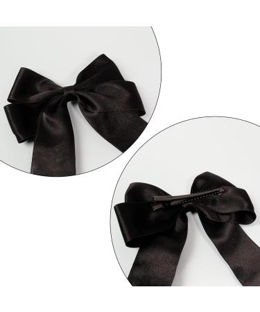 Pack of 2 Hair Bows Hair Clips with Bow Bow Hair for Girls Women (Black) - Buy Online on GoSupps.com