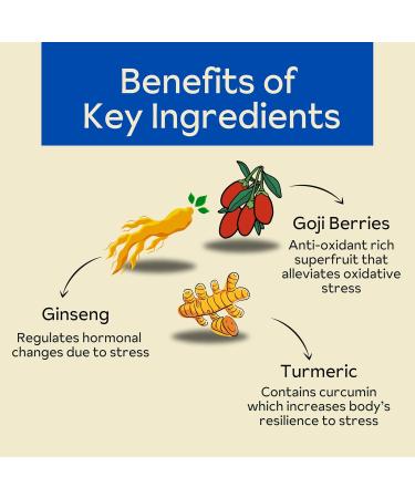 De-Stress Gummies with American Ginseng Turmeric and Goji - Assist with Stress Relief & Mood Boost All-Natural Relaxation Low-Sugar 45 Vegan Gummies Passion Fruit (45 Gummies (Pack of 1)) 45 Count (Pack of 1) - Buy Online on GoSupps.com