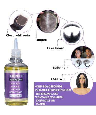 Fast Acting Wig Glue Remover 30ml | Lace Wig Adhesive & Bonding Residue Solvent | Easy Hair Extensions Tape Removal - Buy Online on GoSupps.com