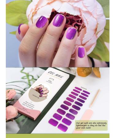 Kalolary Gel Nail Polish Strips - Full Nail Wraps Decal Sets with Nail File and Stick - Waterproof Semi Cured Nail Gel Art Sticker for Women Girls - UV/LED Lamp Required - Set of 7 - Buy Online on GoSupps.com