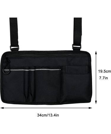 Wheelchair Side Bag Double-Sided Armrest Pouch with Cup Hold and Reflective Strip for Most Wheelchairs Walkers or Rollators - Buy Online on GoSupps.com
