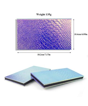 Mermaid Style Magnetic Makeup Palette with Mirror | Empty Storage Box + 20 Metal Stickers for Eyeshadows & Highlighter - Buy Online on GoSupps.com