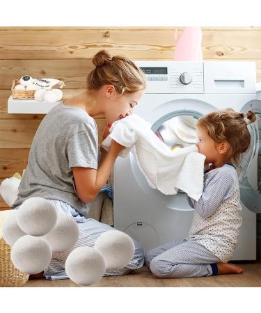 Natural Wool Dryer Balls - 6 Eco-Friendly Felt Balls for Tumble Dryers | Reduce Drying Time & Softens Clothes - Buy Online on GoSupps.com