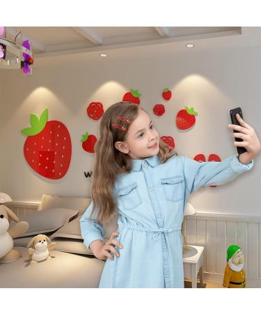 Crystal Strawberry Hair Clips - 2pcs Resin Fruit Barrettes for Girls - Buy Online on GoSupps.com