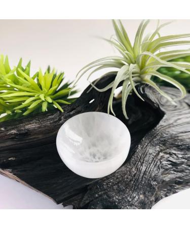 H&H HOMEDECOR LTD Selenite Crystal Charging Bowl White Selenite Charging Alter Bowl Cleanse Meditation Spiritual and Recharge Crystals Charging Bowl Decoration Gift Multiple Sizes (6 Cm)