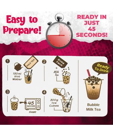 Fusion Select 5-Pack Authentic Instant Brown Sugar Boba Tea Kit with Black Tea & Boba Pearls - Royal Black Tea Latte Flavor - Buy Online on GoSupps.com