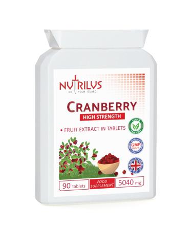 Cranberry Extract 90 Tablets 5040mg - High Strength - One Daily - UTI Prevention - Urinary Tract Bladder Support