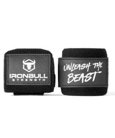 Wrist Wraps for Weightlifting (IPF, USAPL, USPA, IPL Certified) - Bench Press Wrist Straps for Powerlifting, Bodybuilding and Gym Weight Lifting Workout - Men & Women 20" All Black