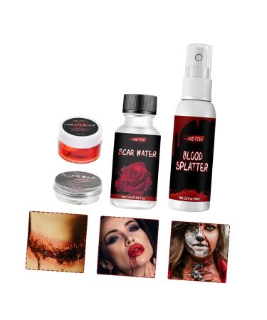 FRCOLOR Scar Wax & Coagulated Blood Makeup - Halloween Costume Decor (2 Sets) - Perfect for Haunted House & Special Effects - Buy Online on GoSupps.com