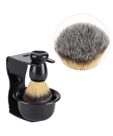 Premium 3-in-1 Shaving Brush and Bowl Set for Men | Badger Hair Brush Shaving Bowl & Holder | Perfect Shaving Kit in Black - Buy Online on GoSupps.com