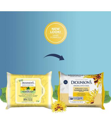 Dickinson Brands Original Witch Hazel Refreshingly Clean Cleansing Cloths  25 Wet Cloths - Buy Online on GoSupps.com