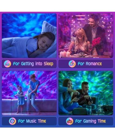 Galaxy Projector Star Light LED Ceiling Starry Skylight Night Sea Starlight Ocean Wave Space Music Projection Lamp Kid Bedroom Decoration Nursery Room Decor Teen Adult Boy Girl Birthday Gifts Remote - Buy Online on GoSupps.com
