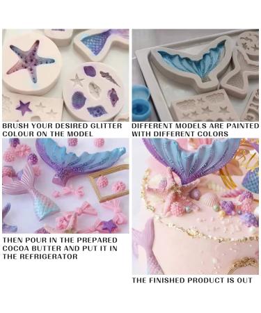 E-Concrete Edible Glitter - 8 Vibrant Colors for Food Drinks & Desserts | 3G/Bottle Edible Glitter Dust for Frosting Pies & Cupcakes - Buy Online on GoSupps.com