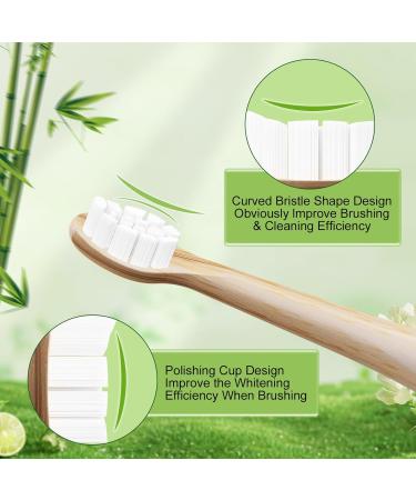 10 Pack Compatible Lumineux Electric Toothbrush Replacement Heads - Eco-Friendly Bamboo Medium | Sustainable Oral Care - Buy Online on GoSupps.com
