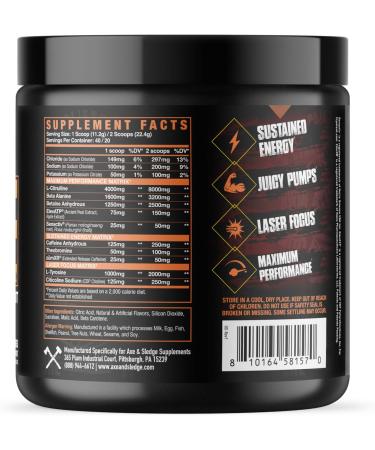 Axe & Sledge Intake Pre-Workout 20/40 Servings (Sour Peach Rings) - Buy Online on GoSupps.com