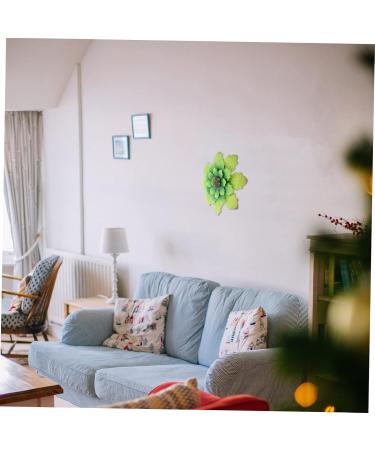 Decor Decoration Shaped Exquisite Flower Iron Garden Hanging Craft Indoor Wall Pendant Wall-mounted 30X30cm Green - Buy Online on GoSupps.com