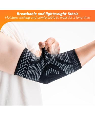 INDEEMAX Elbow Support for Men and Women Compression Sleeve for Tendonitis Arthritis Pain Relief Golfers/Tennis Elbow Support Strap for Weightlifting Sports Protection Pair XL XL Black-Pair - Buy Online on GoSupps.com