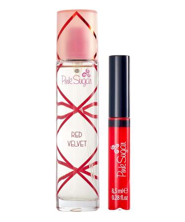 Pink Sugar Red Velvet Perfume for Women Eau de Toilette Body Mist Sweet and Fruity Long-Lasting Scent Notes of Floral Strawberry and Caramel Eau de Toilette - 3.4 Fl Oz - Buy Online on GoSupps.com