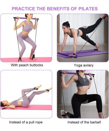 Surplex Pilates Bar Kit with Resistance Band - Ideal for At Home Full Body Training Yoga Weightlifting & Stretching - Buy Online on GoSupps.com