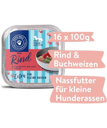 Pets Deli Wet Food for Small Dogs | Beef Buckwheat & Beetroot | Sugar & Gluten-Free 6x200g (16 Pack) - Buy Online on GoSupps.com