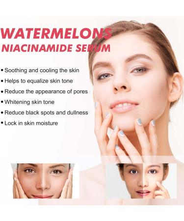 Watermelon Serum with Hyaluronic Acid & Niacinamide - Deep Hydration - Brightening & Pigmentation Reduction - Buy Online on GoSupps.com